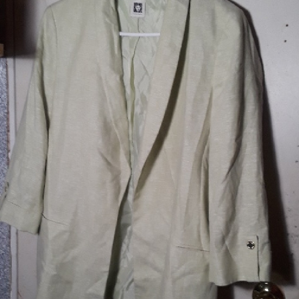 Light Green Women's Open Front Blazer Jacket